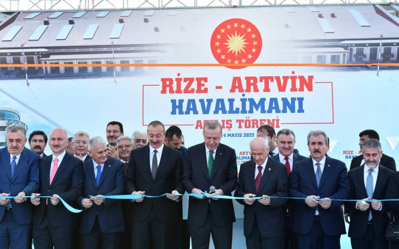 Azərbaycan və Türkiyə prezidentləri Rize-Artvin Hava Limanının açılış mərasimində iştirak ediblər -  FOTO