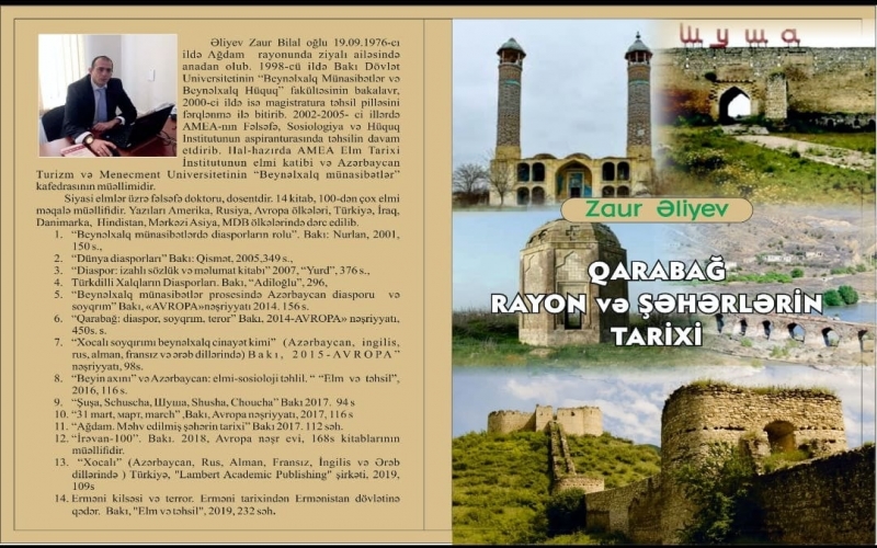  “Qarabağ: rayon və şəhərlərin tarixi” kitabı çap olunub 