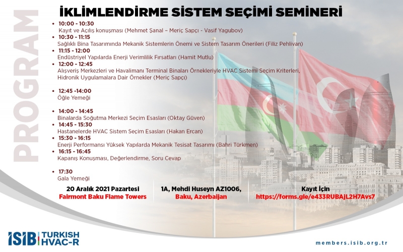 İqlimləndirmə Sənayesi İxracatçılar Birliyi mühəndislərə seminar keçəcək 