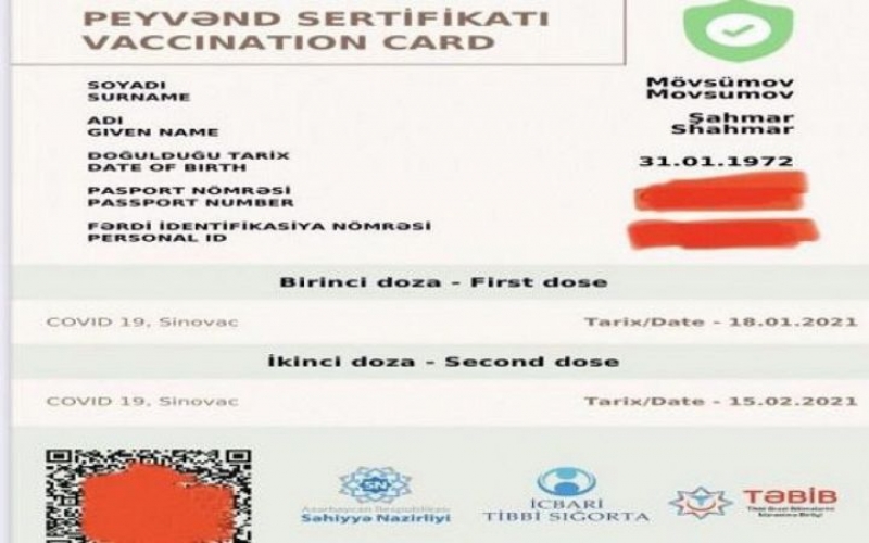 “Vaksin sertifikatımızın QR kodu Avropada oxunmur” 