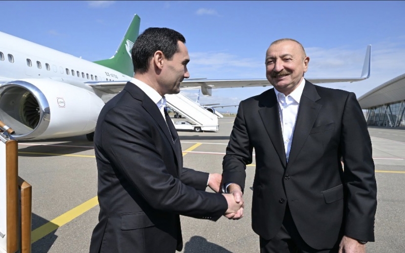 Prezident həmkarını Füzulidə qarşıladı  - FOTOLAR